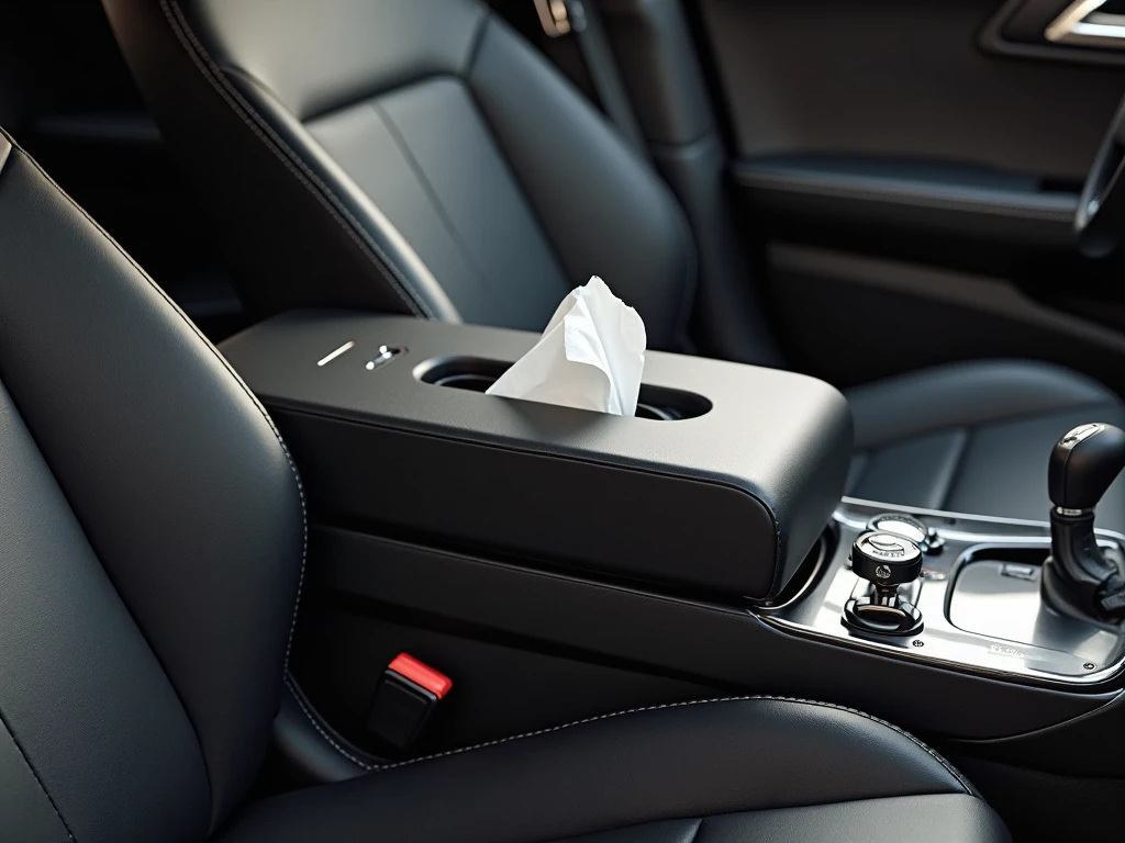 Multifunctional Armrest Box with Tissue Box