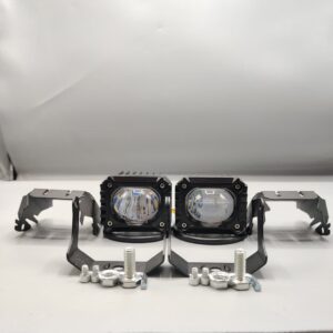 2 Pcs Set Economy Series Wide Lens Spotlight Headlight 9D Lens Yellow - White Beam Fog Lights