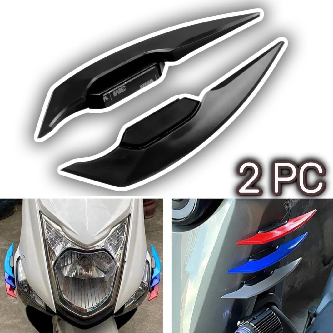 2 Pc Set Universal Motorcycle Winglet Aerodynamic Spoiler Wing with Adhesive Motorbike Decoration Equipment