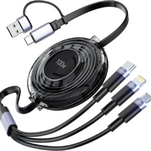 Retractable 3-in-1 Charging Cable