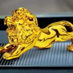 Lion Sculpture For Car Dashboard - Golden
