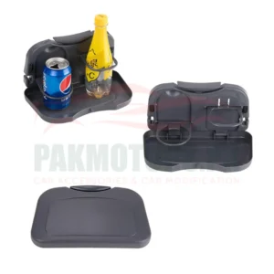 Foldable Car Back Seat Food Tray Table with Cup Holders