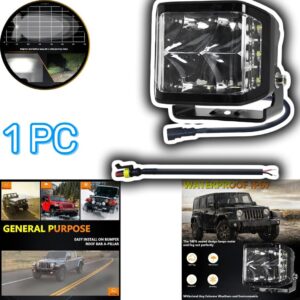 HJG W28 Extra Strong 100W Auxiliary LED Light 5INCH Lighting Work Light 3-sided Driving Lights 1 Pc