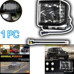 HJG W28 Extra Strong 100W Auxiliary LED Light 5INCH Lighting Work Light 3-sided Driving Lights 1 Pc