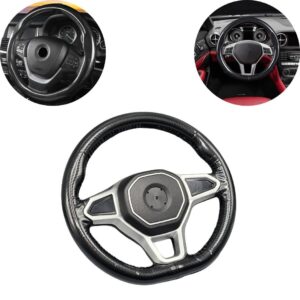 1 Pc Hand sewing Top Full Carbon Fiber Steering Wheel Cover