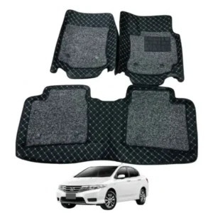 Honda City 9D Floor Mats Black 3 Pcs - Model 2008-2021