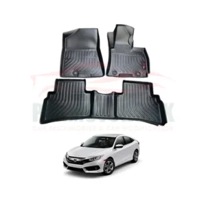 Honda Civic TRP 5D Floor Mat Black 3 Pcs - Model 2016-2023