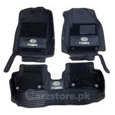 KIA PICANTO 10D Floor Mats Black With Black Grass 3Pcs Model 2019-2022