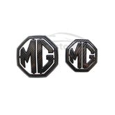 MG ZS Car Rear Emblem Front Grill Badge in Carbon Fiber- Front & Back Model 2020-2021