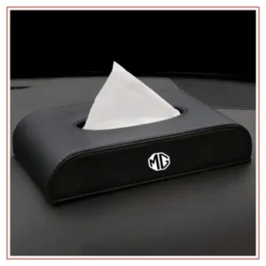 MG Logo PU Leather Tissue Box - Imported