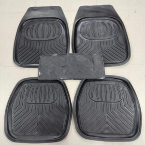 Universal Rubber Car Floor Mats - 5 pcs black