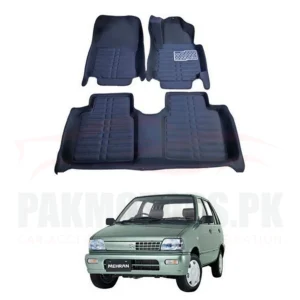 Suzuki Mehran 5D Floor Mat Black 3 Pcs - Model 2012-2017