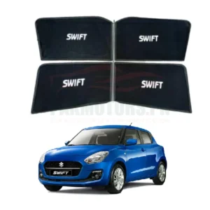 Suzuki Swift Sun Shades With Logo - High Quality Fabric, UV Protection, Model 2022-2023