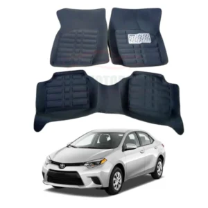 Toyota Corolla 5D Custom Floor Mat Black 3 Pcs - Model 2008-2014