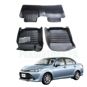 Toyota Corolla Axio 5D Custom Floor Mat Black 3 Pcs - Model 2018-2021