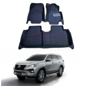 Toyota Fortuner 5D Custom Floor Mat 4 Pcs Black Color - Model 2016-2021