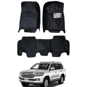 Toyota Land Cruiser 5D Floor Mat Black 3 Pcs - Model 2015-2021
