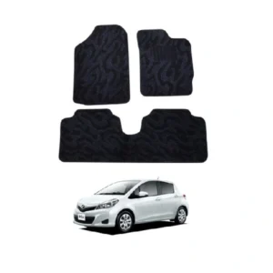 Toyota Vitz Carpet Floor Mat Black 3 Pcs - Model 2014-2018