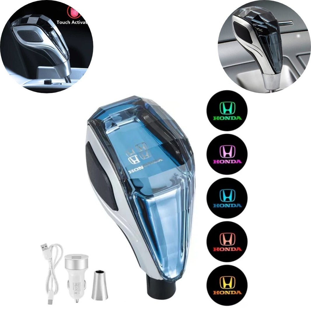 1 Pc Universal Honda Crystal Shape Gear Knob Car LED Handball Crystal Touch Activated