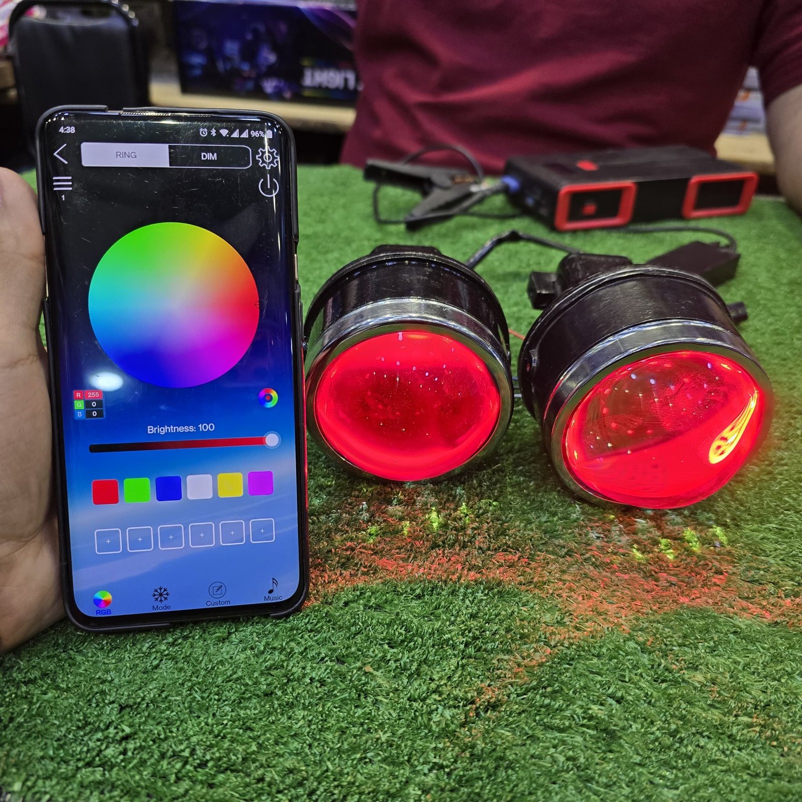 Universal LIUHAWK Bumper BI Xenon Projector Upgraded Version With RGB DRL And 85 watt Mobile Operated App LED 3.0 Lens