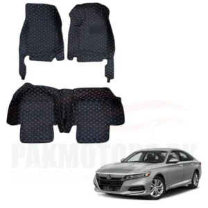 Honda Civic 7D Floor Mat Black 3 Pcs - Model 2016-2023