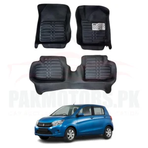Suzuki Cultus 5D Custom Floor Mat Black New Model 3 Pcs - Model 2017-2021
