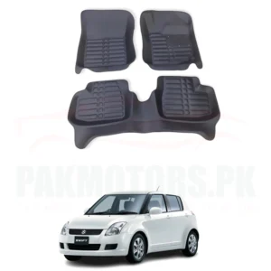 Suzuki Swift 5D Custom Floor Mat Black 3 Pcs - Model 2010-2021