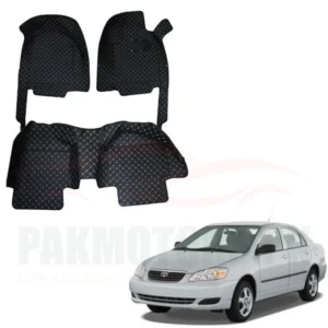 Toyota Corolla 7D Floor Mats Black 3 Pcs - Model 2008-2012