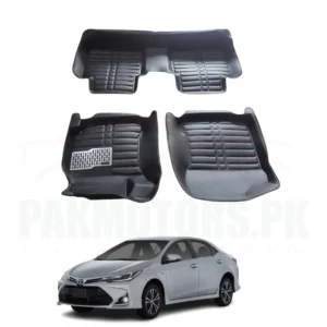 Toyota Corolla 5D Custom Floor Mat Black 3 Pcs - Model 2014-2021