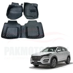 Hyundai Tucson 7D Floor Mats Black 3 Pcs 2020-2021